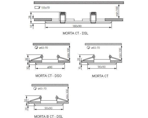 Точечный светильник MORTA 19360 Kanlux