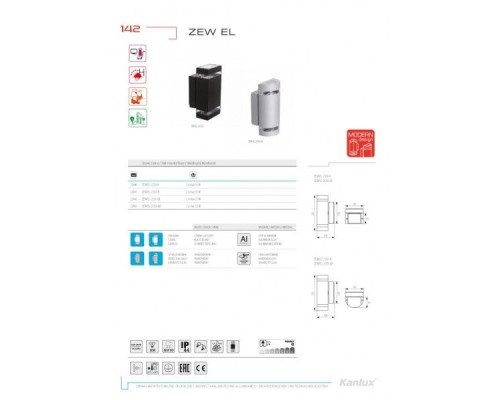 Архитектурная подсветка Zew El 22443 Kanlux