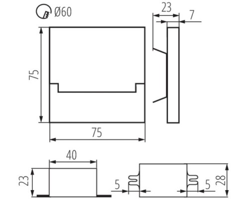 Подсветка для лестниц и ступеней SABIK 23802 Kanlux