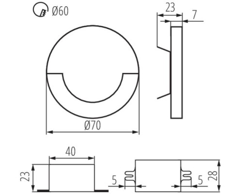 Подсветка для лестниц и ступеней SOLA 23804 Kanlux