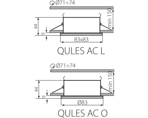 Точечный светильник QULES 26303 Kanlux
