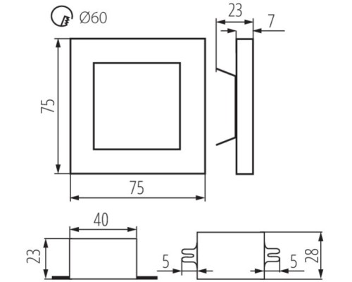 Подсветка для лестниц и ступеней APUS 26537 Kanlux