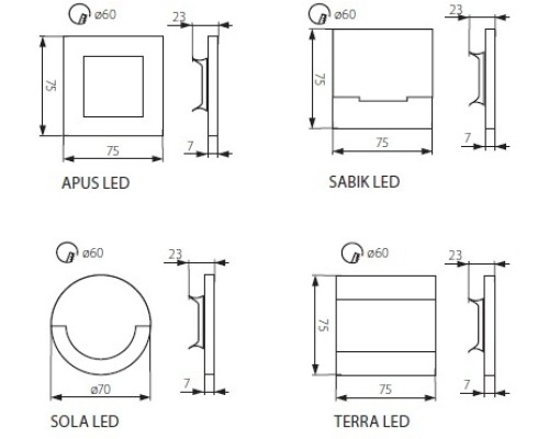 Подсветка для лестниц и ступеней APUS 26841 Kanlux