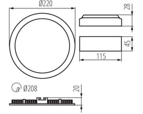 Точечный светильник ROUNDA 28934 Kanlux