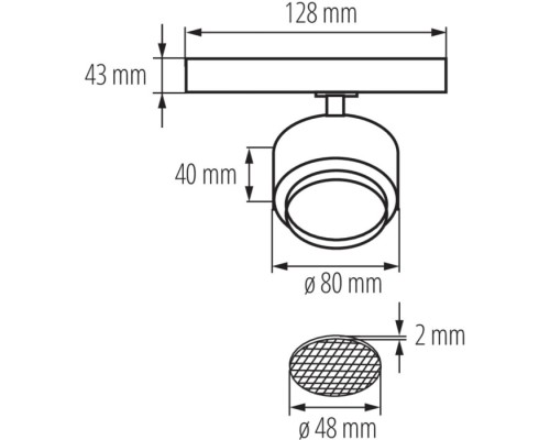 Трековый светильник BTL 35653 Kanlux