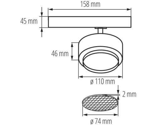 Трековый светильник BTL 35657 Kanlux