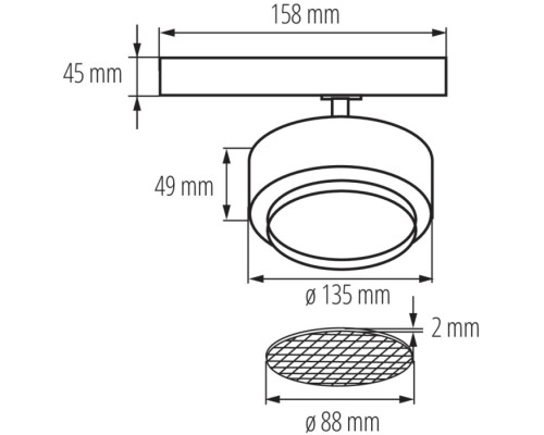 Трековый светильник BTL 35660 Kanlux