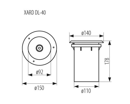 Встраиваемый светильник уличный Xard Dl 7195 Kanlux