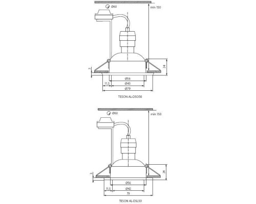 Точечный светильник TESON 7372 Kanlux