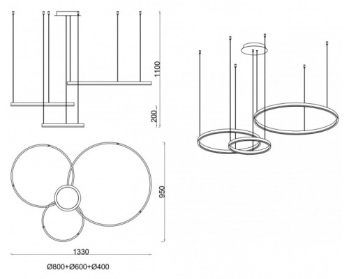 Подвесной светильник Тор 08223,33P(3000K) Kink Light
