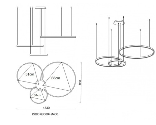Подвесной светильник Лаура 08246,36PA(4000K) Kink Light