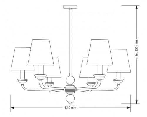 Потолочная люстра Abano ABA-ZW-6(N/A) Kutek
