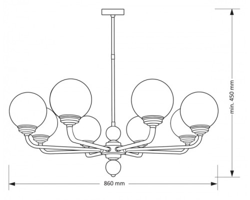 Потолочная люстра Abano ABA-ZW-8(N) Kutek