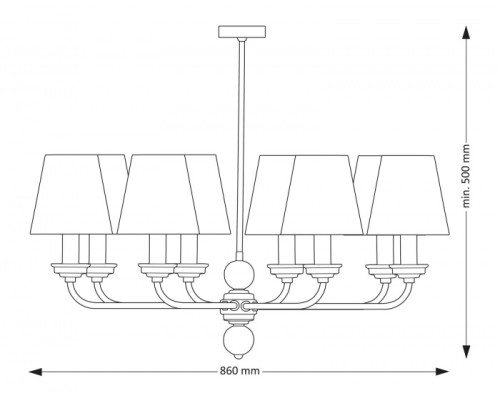 Потолочная люстра Abano ABA-ZW-8(Z/A) Kutek