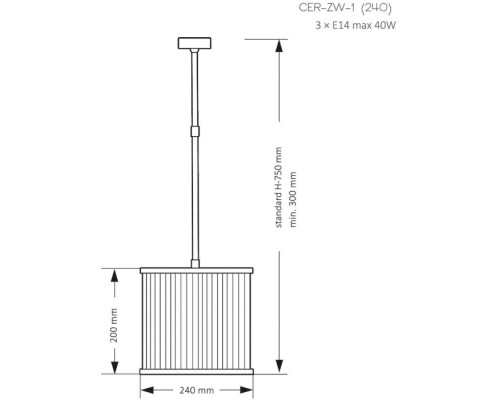 Потолочная люстра CERO CER-ZW-1(N)240 Kutek