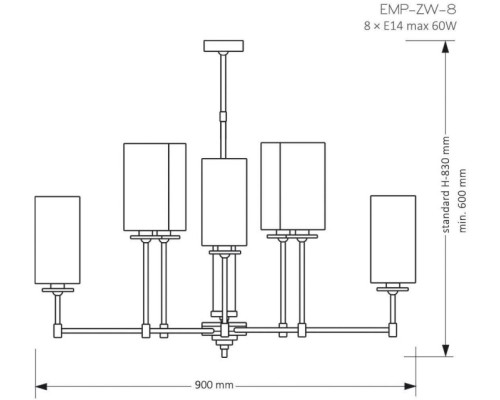 Потолочная люстра Empoli EMP-ZW-8(N) Kutek