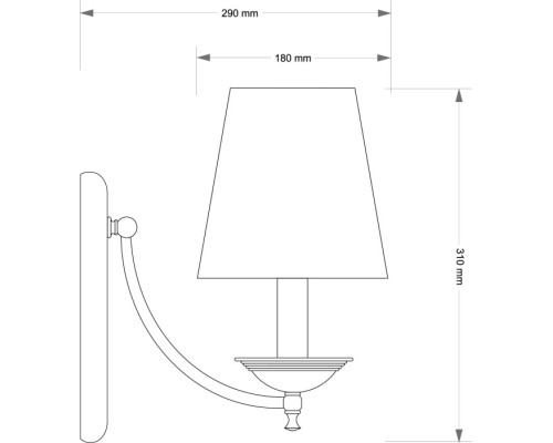 Бра San Marino Lampshade SAN-K-1(P/A)CR Kutek
