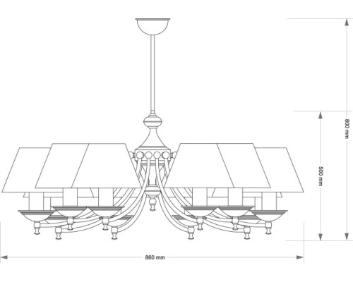 Потолочная люстра San Marino Lampshade SAN-ZW-10(P/A)CR Kutek