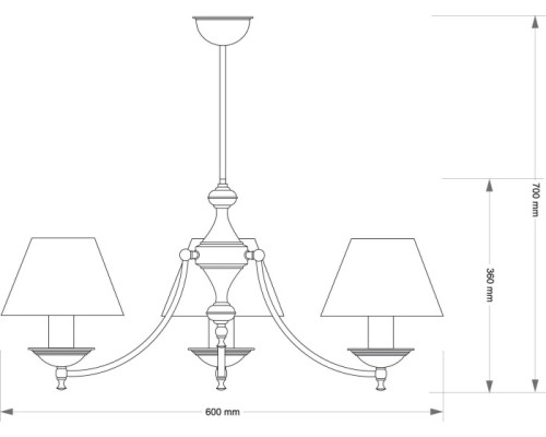 Потолочная люстра San Marino Lampshade SAN-ZW-3(P/A)CR Kutek
