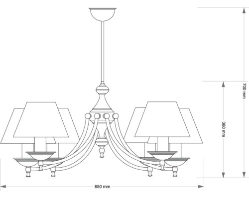 Потолочная люстра San Marino Lampshade SAN-ZW-6(P/A)CR Kutek