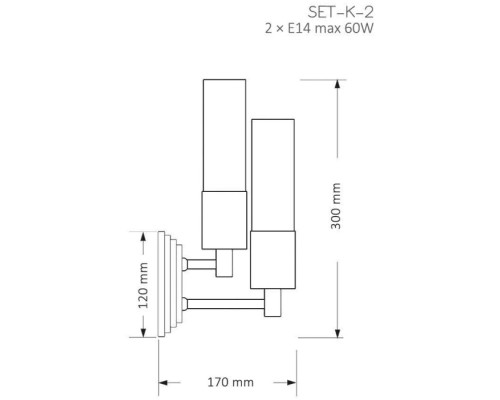 Бра SETI SET-K-2(N) Kutek
