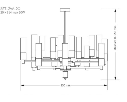 Потолочная люстра Seti SET-ZW-20(Z) Kutek