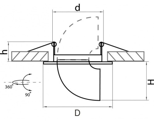 Точечный светильник BRACCIO 011060 Lightstar