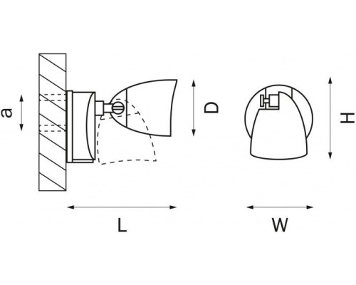Настенный светильник уличный Diva 374137 Lightstar