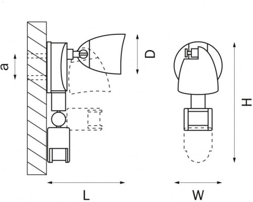 Настенный светильник уличный Diva 374337 Lightstar