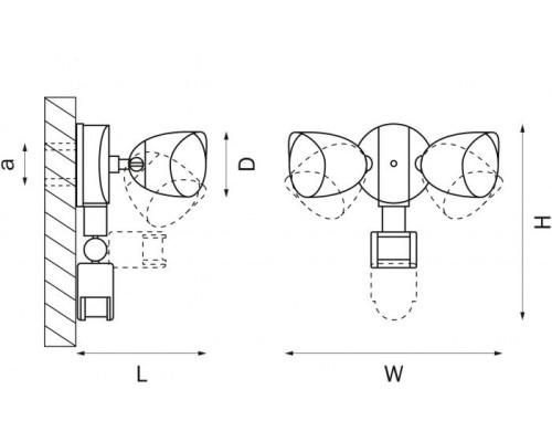 Настенный светильник уличный Diva 374447 Lightstar