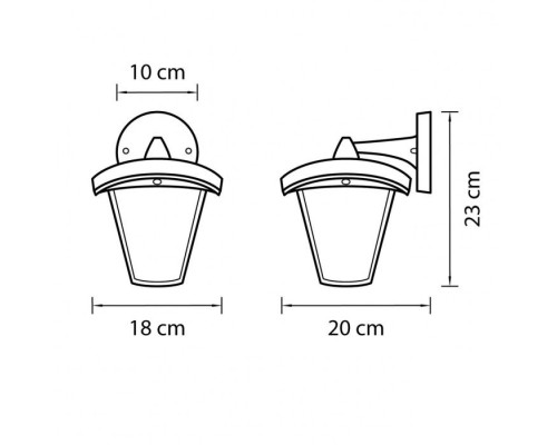Настенный фонарь уличный Lampione 375680 Lightstar