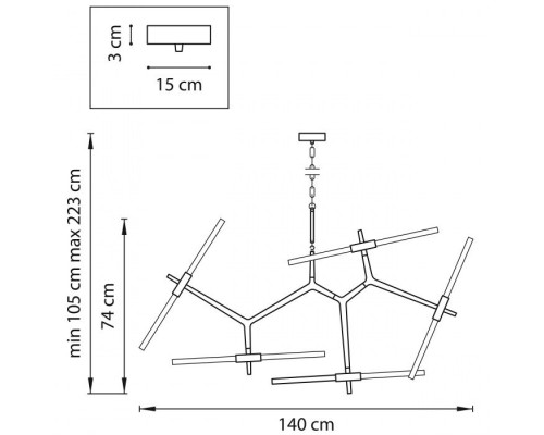 Подвесная люстра Struttura 742107 Lightstar