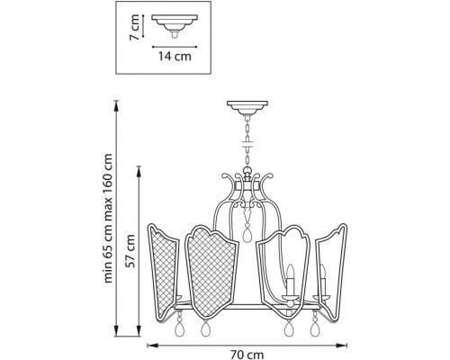 Подвесная люстра Castello 744077 Lightstar