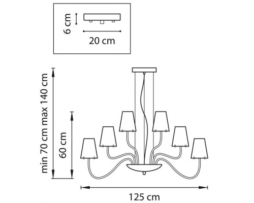 Подвесная люстра DIAFANO 758214 Lightstar