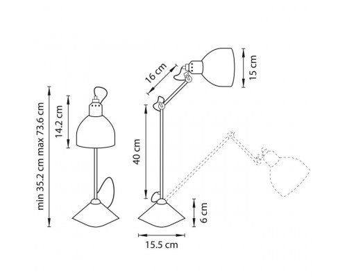 Настольная лампа Loft 765916 Lightstar