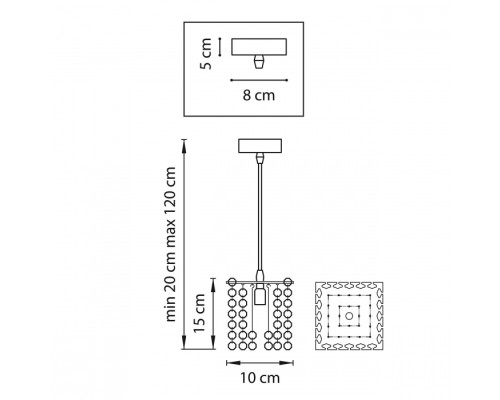 Подвесной светильник CRISTALLO 795412 Lightstar