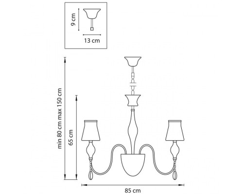 Потолочная люстра Escica 806080 Lightstar