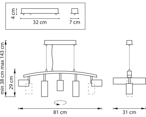 Подвесной светильник Rullo LR735363862 Lightstar