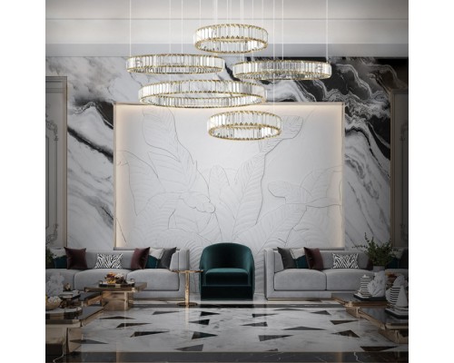 Подвесной светильник Crystal ring 10135/5 Gold Loft It