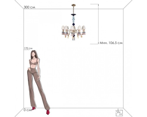 Подвесная люстра Grace 10203/10 Mult Loft It