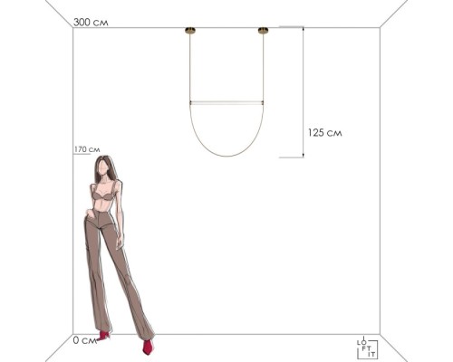 Подвесной светильник Liana 10221/1250 Loft It