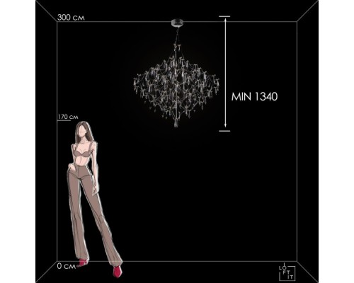 Подвесная люстра Mira 10259/1000 Silver Asfour Loft It