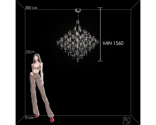 Подвесная люстра Mira 10259/1200 Silver Asfour Loft It