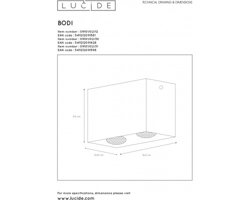Точечный светильник Bodi 09101/02/31 Lucide
