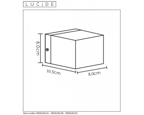 Настенный светильник Devi 09201/01/30 Lucide