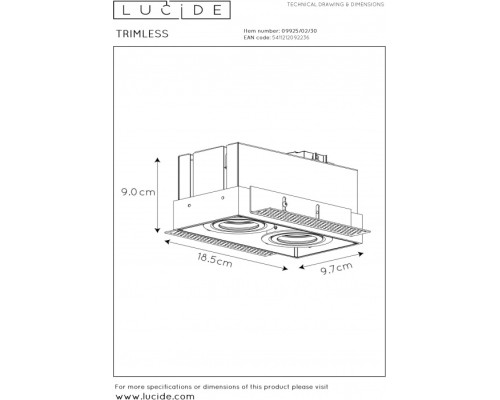 Точечный светильник Trimless 09925/02/30 Lucide