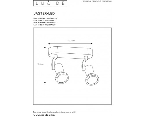 Спот Jaster Led 11903/10/31 Lucide