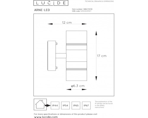 Архитектурная подсветка Arne-led 14867/11/30 Lucide
