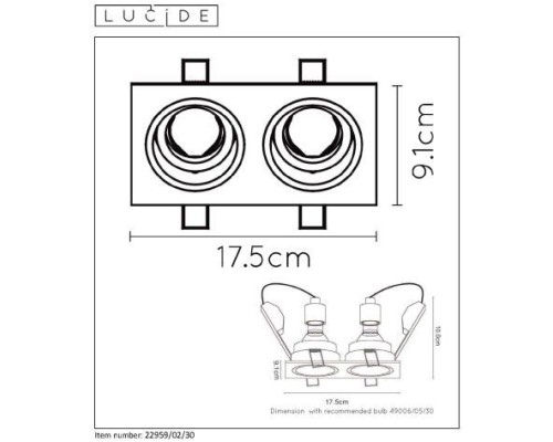 Точечный светильник Embed 22959/02/30 Lucide