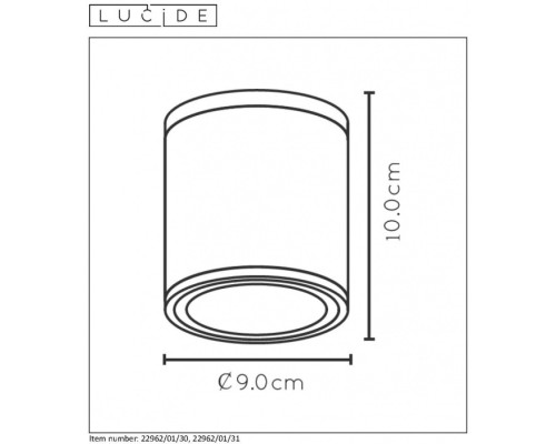 Точечный светильник Aven 22962/01/30 Lucide